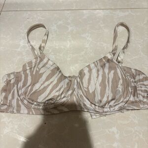 Elegant Zebra Print Women's bikini top